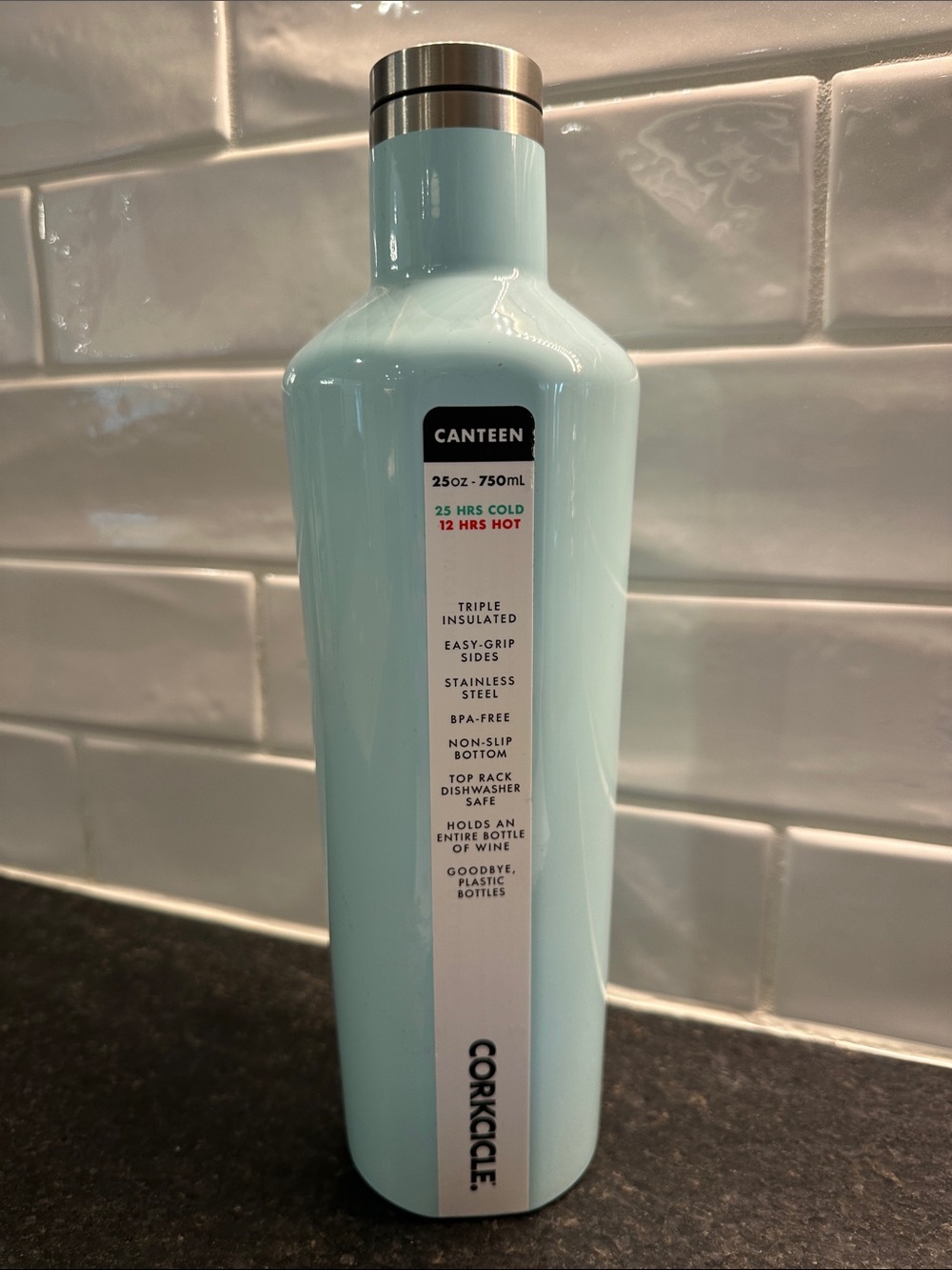 Corkcicle Light Blue 25oz Triple-Insulated Canteen